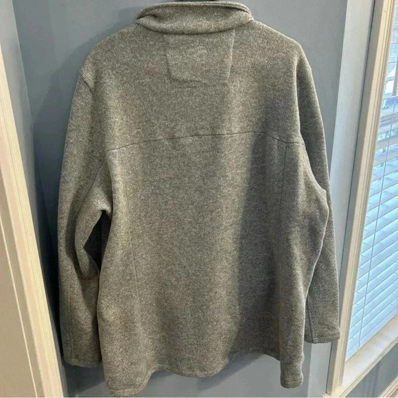 Magellan Fleece Snap Front Sweater Size XXL Gray Knit Pullover Campfire Comfort - Picture 2 of 4